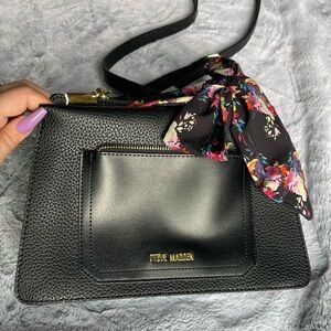Steve Madden Bloren Satchel Handbag in Black/Floral (Viral TikTok Bag)